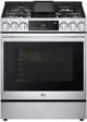 LG Studio 30" Stainless Steel Slide In Dual Fuel Range -3