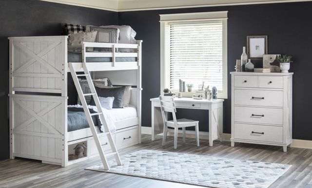 Legacy Kids Teen Flatiron White Twin/Twin Bunk Bed-1