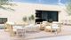 Sunset West Dana Natural Marble/Natural Fibers Outdoor End Table-1