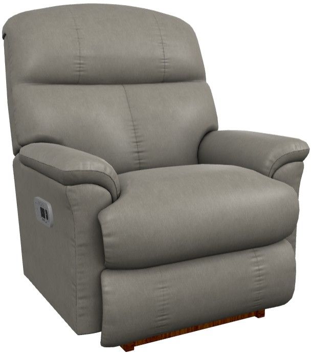 La-Z-Boy® Reed Putty Leather Power Rocking Recliner with Headrest and Lumbar-0
