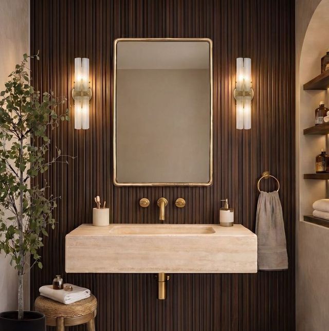 Uttermost® Burton Antique Brass Indoor-Outdoor Mirror-1