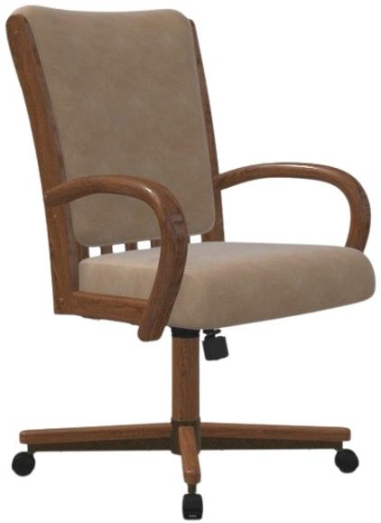 Chromcraft Customizable Baylor Swivel Tilt Caster Casual Dining Chair-1