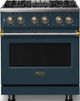 Viking® 5 Series 30" Squall Pro Style Dual Fuel (LP) Range with Brushed Brass Trim-0