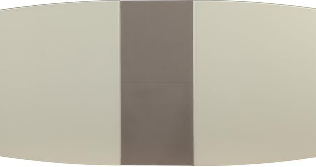 Homelegance® Glissand 5-Piece White Taupe Dining Table Set with Chrome Base-2