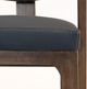 International Furniture Direct Zaphiro Blue/Brown Leather Dining Arm Chair-5