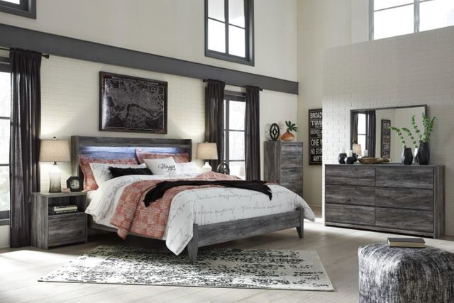 Signature Design by Ashley® Baystorm 3-Piece Gray Queen Panel Headboard Bedroom Set-4