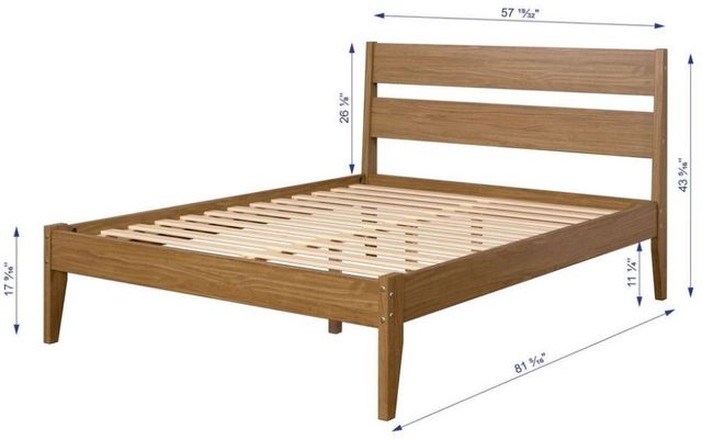 Donco Kids Low Board Urban Oak Full Platform Bed-2