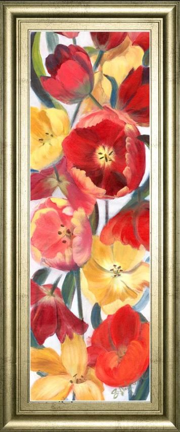 Classy Art Tulip Array Panel Il by Sandra Iafrate Framed Print Wall Art-1