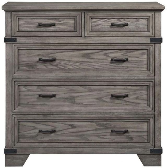 Intercon Forge Wire Brushed Steel Gray 5-Drawer Media Chest-1