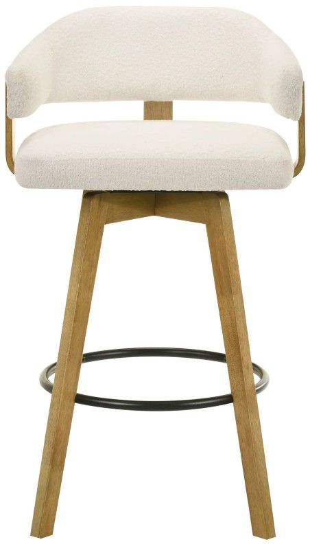 Armen Living Callah 3-Piece Amber Glow/White Barstool Set-2