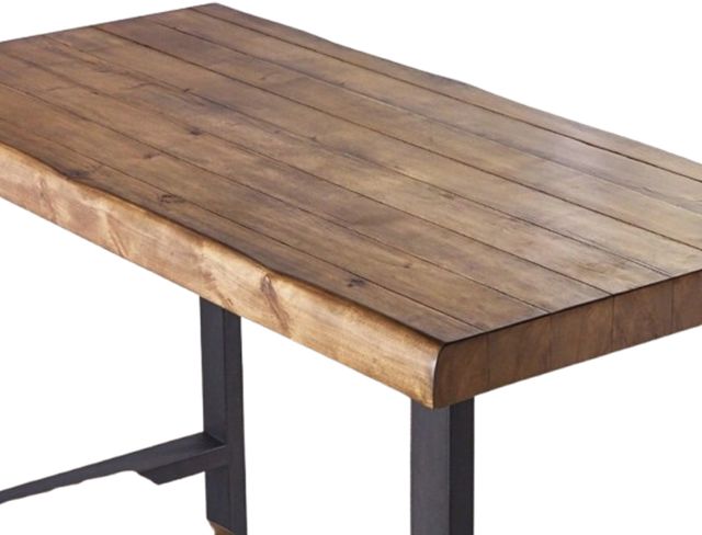 Steve Silver Co. Landon Natural Honey Counter Table with Black Base-3