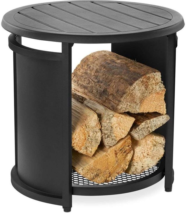 Napoleon Black Round Firepit Side Table-4