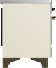 Ilve® Majestic III 36" Antique White Pro Style Induction Range with Solid Door and Burnished Trim-4