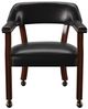 Steve Silver Co. Tournament 5-Piece Black/Medium Cherry Dining Table Set-4