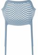 Meridian Furniture Mykonos Sky Blue Plastic Outdoor Patio Dining Chair-3