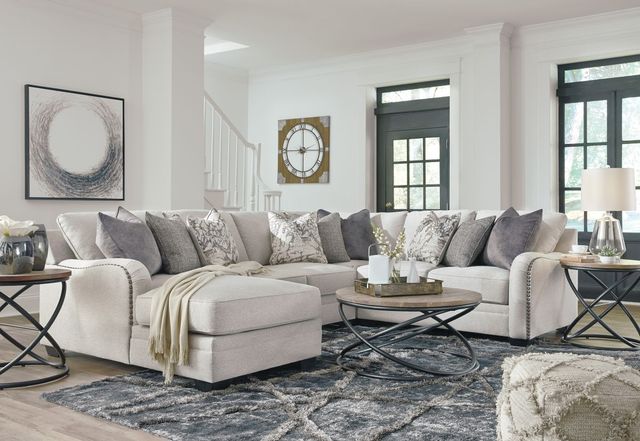 Benchcraft® Dellara 3-Piece Chalk Left-Arm Facing Sectional with Chaise-2