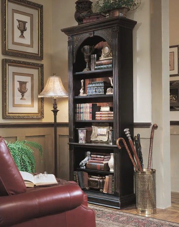 Hooker® Furniture Melange Black/Gold Bookcase-1