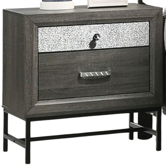 Furniture of America® Voleta Gray Nightstand-0