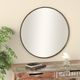 Deco Marche Round Gold Metal Wall Mirror with Linked Chain Frame-4