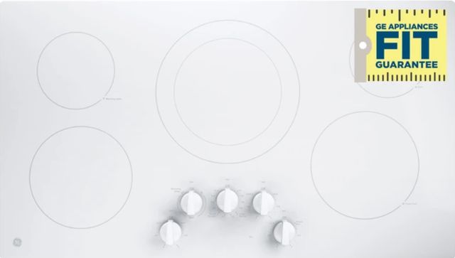 GE® 36" White Electric Cooktop-3
