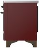 Ilve® Majestic III 40" Burgundy Pro Style Induction Range with Triple Glass Door and Burnished Trim-4