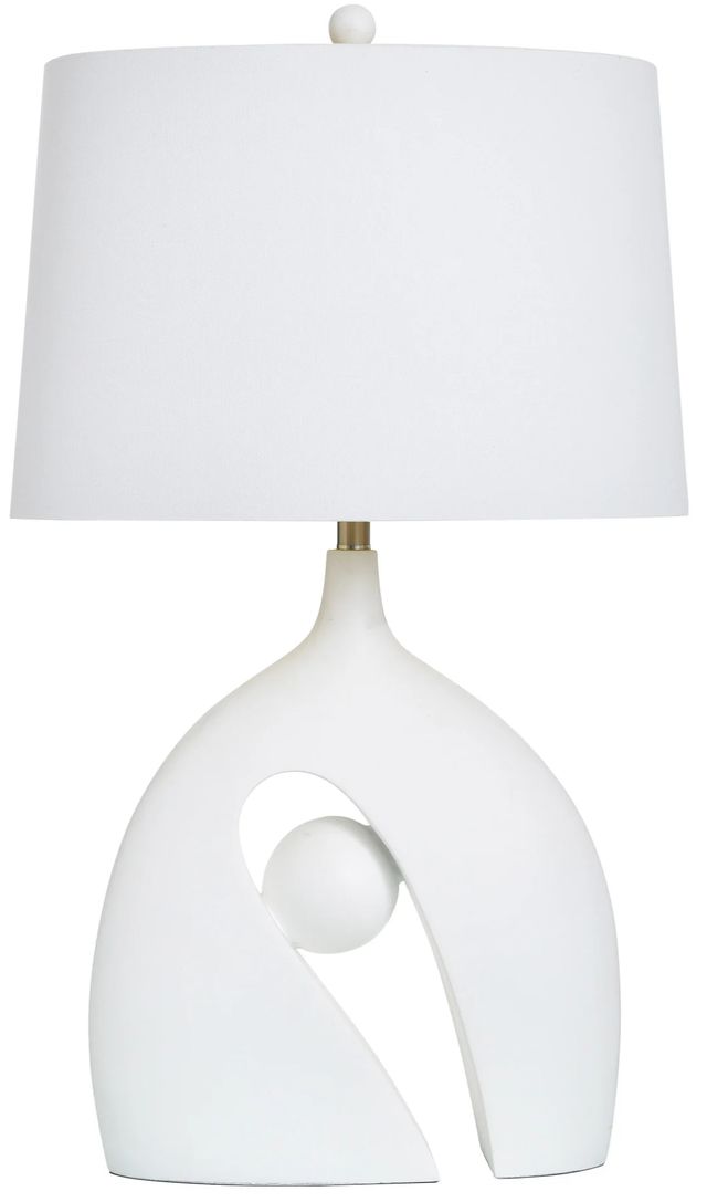 Stylecraft Norman Wyatt Matte White Table Lamp-0