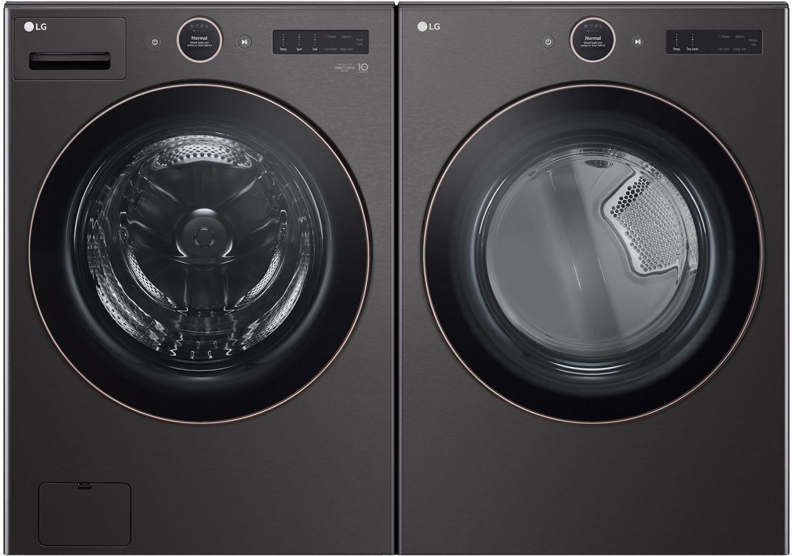 LG Black Steel Front Load Laundry Pair