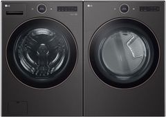 LG Black Steel Front Load Laundry Pair