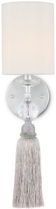 Currey & Company Vitale Off-White/Silver Leaf Wall Sconce-1