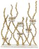 A & B Home Clear/Gold/White Candle Holder-4