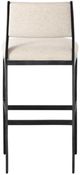 Four Hands Valeene Black Cast Aluminum/Crypton Nomad Snow Barstool-3