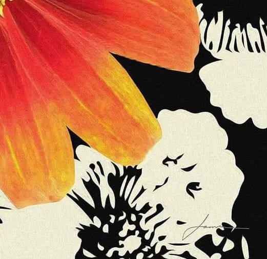 Classy Art Black and Bloom II by James Burghardt Wall Art-2