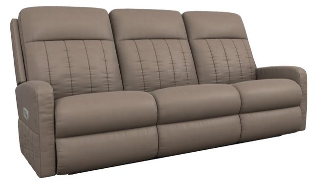 La-Z-Boy® Finley Stone Leather Power Wall Reclining Sofa with Headrest-0