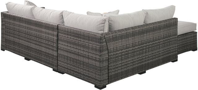 Signature Design by Ashley® Cherry Point 4-Piece Small Spaced Gray Resin/Metal Outdoor Sectional-2