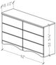 Perdue Woodworks 34,000 Essential White 58" 6-Drawer Chest-2