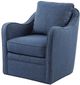 Olliix by Madison Park Navy Brianne Slub Weave Wide Seat Swivel Arm Chair-0