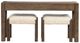 Liberty Furniture Broadmore 3-Piece Cobblestone Brown Console and Stool Set-3