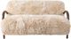 Four Hands Sandro Champagne Mongolian Fur Settee-2