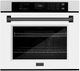 ZLINE Autograph Edition Professional 30" Satin Stainless Steel Single Electric Wall Oven with White Matte Door and Matte Black Accents-0