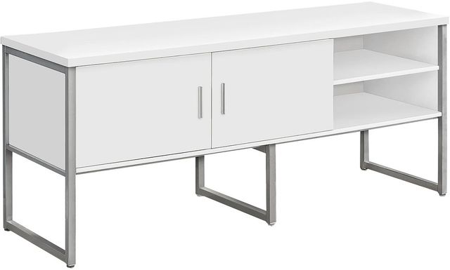 Monarch Specialties Inc. Silver/White 72" Office Credenza-0