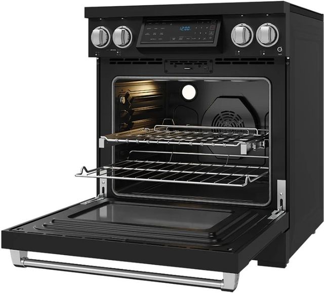 Thor Kitchen® Gordon Ramsay Collection 30" Black Pro Style Induction Range with Tilt Panel Touch Control and Stainless Steel Trim-4