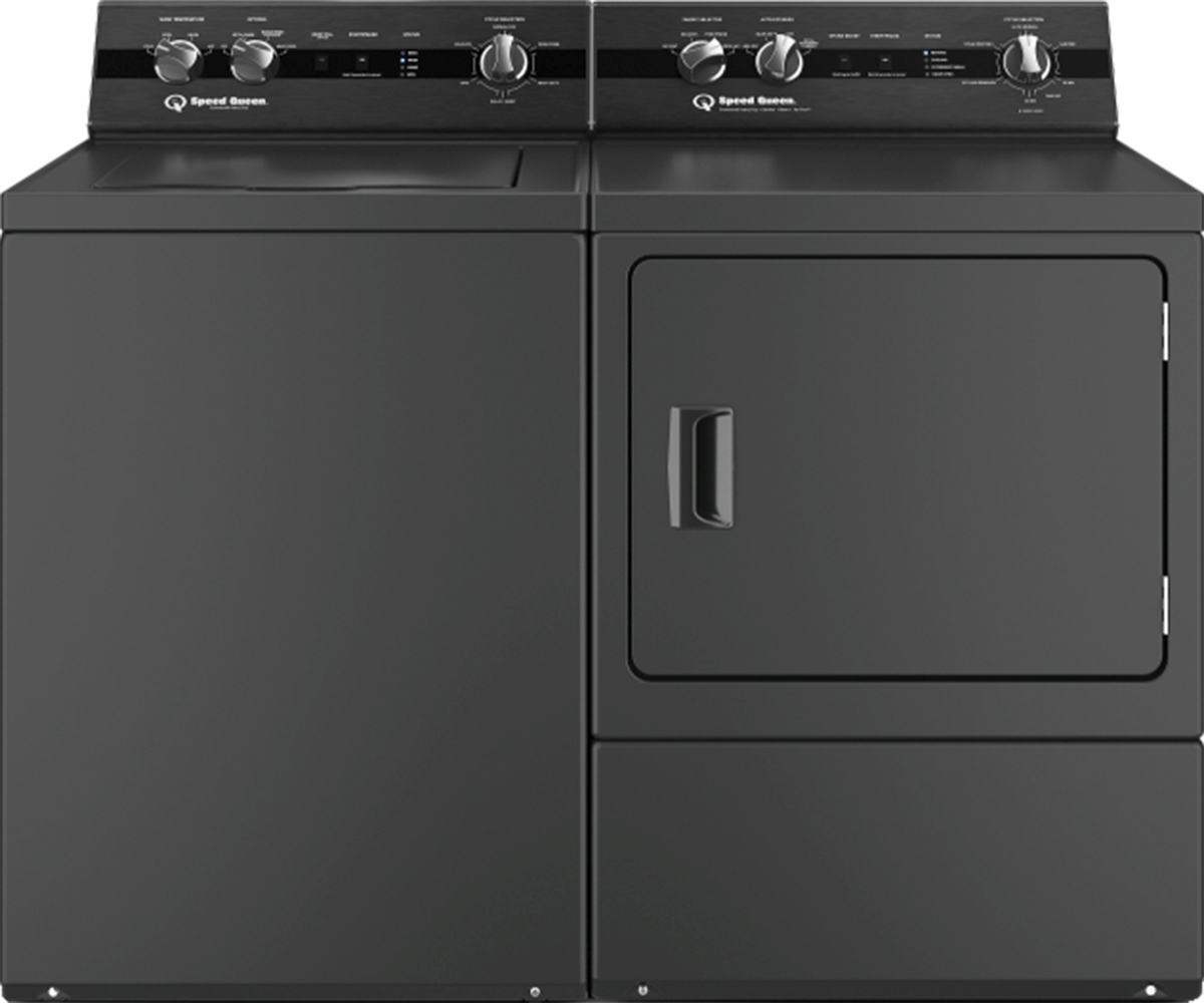 Speed Queen® Matte Black Laundry Pair Appliances, Refrigerators