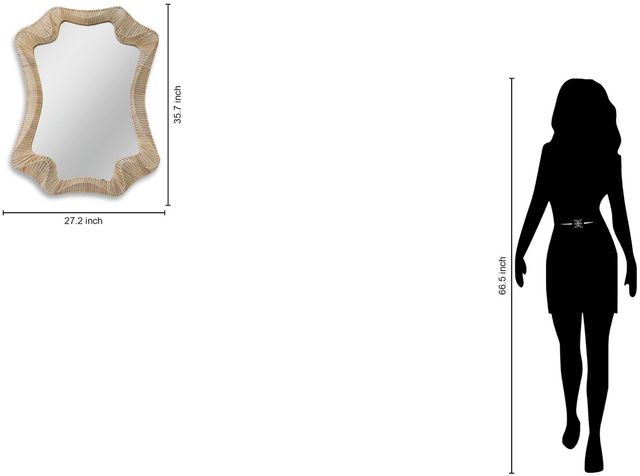 Classy Living Reflective Wicker Framed Mirror Wall Decor-2