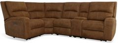 Flexsteel® Nirvana Saddle Power Reclining Sectional with Power Headrests