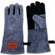 Breeo® Gray Leather Fire Gloves-0