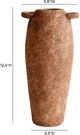 TOV Furniture Earthenware Narrow Brown  Flower Vase-2