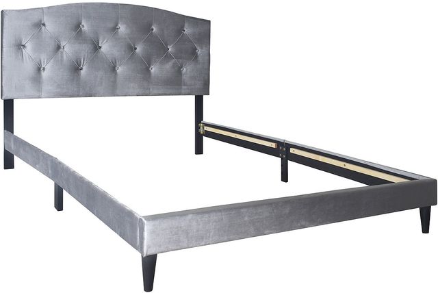 Fashion Bed Group Lion Grey Queen Upholstered Bed-1