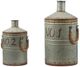 A & B Home 2-Piece Gray Patchin Metal Outdoor Jug Set-1