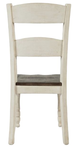 Jofran Inc. Madison County Brown/Vintage White Ladderback Dining Chair-3