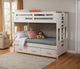 American Woodcrafters Beach Comber Youth Weathered White Twin Over Twin Bunkbed with Trundle-1